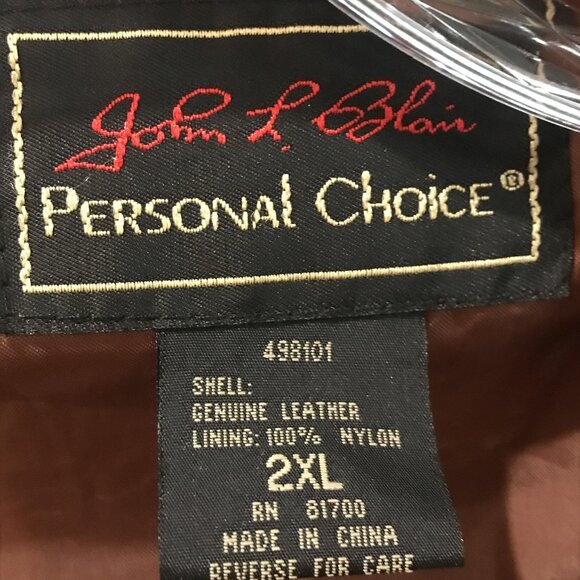 John L. Blair Personal Choice Vest Mens 2XL Brown Suede Leather Snap Southwest - Picture 4 of 9